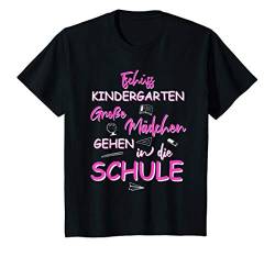 Kinder Tschüss Kindergarten große Mädchen gehen in die Schule T-Shirt von Geschenk Einschulung für Mädchen Schulanfang 2020