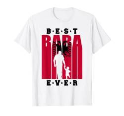 Herren Albanien Baba mit Baby 1.Vatertag Shqiptar Albanischer Papa T-Shirt von Geschenk für albanischen Vater