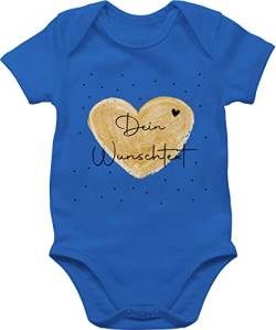 Baby Body Junge Mädchen - Aufdruck selbst gestalten - Dein Wunschtext - 18/24 Monate - Royalblau - kurzarm strampler selber erstellen bodys with own text jungs individueller beschriftung maedchen von Geschenk mit Namen personalisiert by Shirtracer