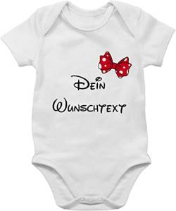 Baby Body Junge Mädchen - Aufdruck selbst gestalten - Wunschtext Schleife - 18/24 Monate - Weiß - selber bedrucken text individuelle individualisieren personalisierte geschenkideen textwahl von Geschenk mit Namen personalisiert by Shirtracer