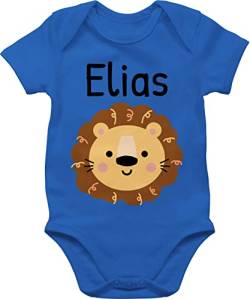 Baby Body Junge Mädchen - Löwen - Süßer Löwe - Kindergarten Kita - 6/12 Monate - Royalblau - name jungen strampler personalisierter personalisierte löwenmotiv personalisiertes kindergartentag von Geschenk mit Namen personalisiert by Shirtracer