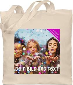 Baumwolltasche - Foto eigenem Bild - Fotogeschenk - Unisize - Naturweiß - selbst gestalten tasche muttertagsgeschenk einkaufstasche kindergartentasche aus stoff personalisierte bedrucken lassen von Geschenk mit Namen personalisiert by Shirtracer