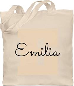 Baumwolltasche - Initialen - Personalisiertes Geschenke mit Namen Weihnachts-Geschenke Geschenkideen Wichtelgeschenk - Unisize - Naturweiß - wechselwäsche beutel kita buchstaben e stoffbeutel von Geschenk mit Namen personalisiert by Shirtracer