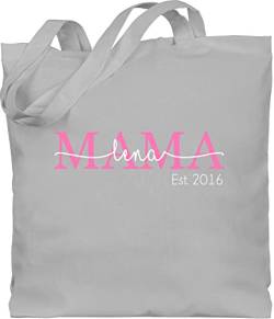 Baumwolltasche - Mama Mom Mutti Geschenk zum Muttertag - Unisize - Hellgrau - personalisierte muttertagsgeschenke bag tasche geschenke für mütter einkaufstasche moms beutel mami jutebeutel mamas von Geschenk mit Namen personalisiert by Shirtracer