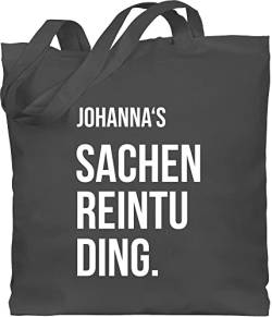 Baumwolltasche - Taschen Damen - Sachenreintuding - Sachen Reintu Ding Name - Unisize - Dunkelgrau - personalisierte stofftasche beutel einkaufstasche reintudings personalisierter jutebeutel von Geschenk mit Namen personalisiert by Shirtracer