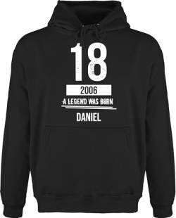 Hoodie Herren Pullover Männer - 18. Geburtstag - A Legend was Born 2006 - weiß - 5XL - Schwarz - 18 2005 Name 18.Geburtstag zum personalisierte Geschenke Geburtstagsgeschenk Legende Pulli und von Geschenk mit Namen personalisiert by Shirtracer