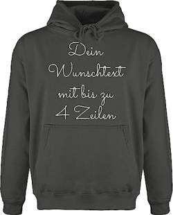 Hoodie Herren Pullover Männer - Aufdruck selbst gestalten - Wunschtext - XL - Anthrazit - eigenen schriftzug selber kapuzenpullover beschriften pulli text schreiben kaputzenpuloverer von Geschenk mit Namen personalisiert by Shirtracer