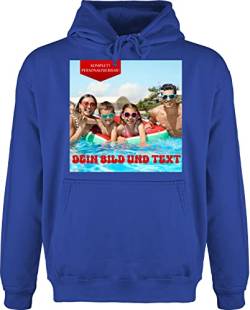 Hoodie Herren Pullover Männer - Bild - Eigenem Foto - XL - Royalblau - bedrucken fotos und text lassen selbst beschriften aufdruck selber designen weihnachtspullover druck persönlich eigen von Geschenk mit Namen personalisiert by Shirtracer