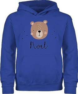 Kinder Hoodie Jungen Mädchen - Süßer Bär Bären Bärenmotiv Bear - 98 (1/2 Jahre) - Royalblau - Teddy Name Pullover bärchen Kind Geschenke personalisierte und von Geschenk mit Namen personalisiert by Shirtracer