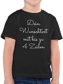 Kinder T-Shirt Jungen - Aufdruck selbst gestalten - Wunschtext - 152 (12/13 Jahre) - Schwarz - Dein Text Shirt t persönlichem Druck Tshirt eigener Aufschrift t-Shirts zum selbstgestalten von Geschenk mit Namen personalisiert by Shirtracer