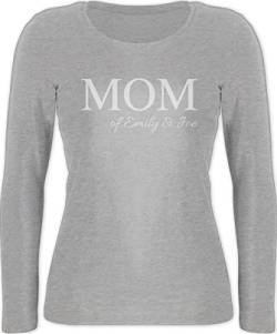 Langarmshirt Damen - Muttertag - Mom to be Baby - L - Grau meliert - schöne geschenke für mama mutter tage schönes muttertagsgeschenk motherday gift muttertags mutertagsgeschenke mutti von Geschenk mit Namen personalisiert by Shirtracer