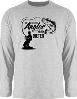 Langarmshirt Herren Langarm Shirt - Besten Angler - Vatertagsgeschenk Angeln Angelzubehör personalisiert mit Namen Angelgeschenkideen Geschenke für Angler Angel Geschenk für Männer Fischer - 3XL von Geschenk mit Namen personalisiert by Shirtracer