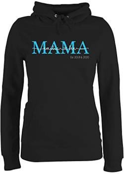 Pullover Damen Hoodie Frauen - Muttertag - Mama Kindernamen Geschenk Geburtstag - S - Schwarz - Hoodies/pullis personalisierte mütter Geschenke damenhooddies für Moms Hoodies personalisiertes von Geschenk mit Namen personalisiert by Shirtracer