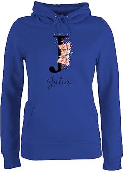 Pullover Damen Hoodie Frauen - für Anfangsbuchstabe Initialen - Buchstabe - XL - Royalblau - zum Bedrucken Geschenke lebenspartner personalisierter Hoodies dem Buchstaben selbst gestalten Name von Geschenk mit Namen personalisiert by Shirtracer