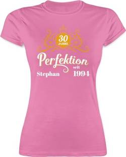 Shirt Damen - 30. Geburtstag - 30 Jahre Perfektion seit 1994 Legende - M - Rosa - Tshirt Frau 30.Geburtstag Frauen t-Shirt zum dreißig Shirts Geschenke für Geb Name von Geschenk mit Namen personalisiert by Shirtracer