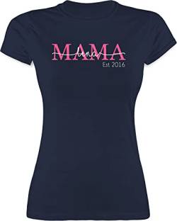 Shirt Damen - Mama Mom Mutti Geschenk zum Muttertag - L - Navy Blau - mütter für t-Shirt Tshirt personalisierte Geschenke Mutter t schönes muttertagsgeschenk motherday Gift mutertagsgeschenke von Geschenk mit Namen personalisiert by Shirtracer