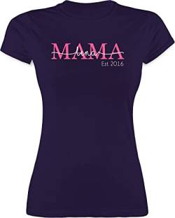 Shirt Damen - Mama Mom Mutti Geschenk zum Muttertag - S - Lila - Geschenke für mütter Tshirt personalisierte t-Shirt motherday Gift t Oberteil Mamas Mother muttertags Mum Mama+Surprise von Geschenk mit Namen personalisiert by Shirtracer