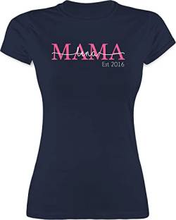 Shirt Damen - Mama Mom Mutti Geschenk zum Muttertag - S - Navy Blau - Geschenke Mutter Tshirt für mütter wunschtext personalisierte Personalisieren schöne Beste Tag Custom frischgebackene Sachen von Geschenk mit Namen personalisiert by Shirtracer