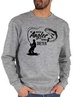 Sweater Pullover Sweatshirt Herren Damen - Besten Angler - Vatertagsgeschenk Angeln Angelzubehör personalisiert mit Namen Angelgeschenkideen Geschenke für Angler Angel Geschenk für Männer Fischer von Geschenk mit Namen personalisiert by Shirtracer