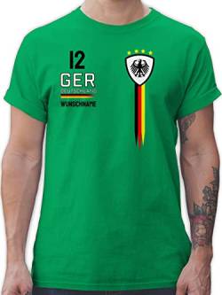 T-Shirt Herren - 2024 Fussball EM Fanartikel - Deutschland WM Trikot Farben - M - Grün - fußball Germany t Shirts männer Deutschland. Tshirt Europa Name Shirt Deutschland-Fanartikel Herren-Shirt von Geschenk mit Namen personalisiert by Shirtracer