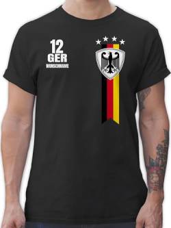 T-Shirt Herren - 2024 Fussball EM Fanartikel - Germany WM Fan Deutschland - 3XL - Schwarz - Tshirt fussballmannschaft fußball Shirt 24 Deutscher Nationalmannschaft Tshirts männer Baumwolle von Geschenk mit Namen personalisiert by Shirtracer