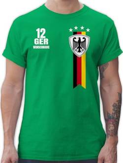 T-Shirt Herren - 2024 Fussball EM Fanartikel - Germany WM Fan Deutschland - XL - Grün - Shirt Tshirt fußball Nationalmannschaft Shirts männer fussballmannschaft 24 Fans t Baumwolle von Geschenk mit Namen personalisiert by Shirtracer