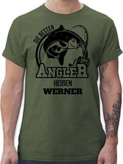 T-Shirt Herren - Angeln - Angler Geschenk - 3XL - Army Grün - t Shirts Angel Tshirt Bilder Fisch Name t-Shirts angelzubehör Shirt Geschenke männer Geschenk+für+Angler für Sachen personalisierte von Geschenk mit Namen personalisiert by Shirtracer