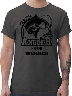 T-Shirt Herren - Angeln - Angler Geschenk - XL - Dunkelgrau - Angel männer Tshirt Bilder Geschenk+für+Angler Shirt Name t Shirts Geschenke Fisch angelzubehör fischen t-Shirts für Sachen von Geschenk mit Namen personalisiert by Shirtracer