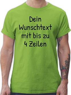 T-Shirt Herren - Aufdruck selbst gestalten - Wunschdruck Text Namen - XL - Hellgrün - Geschenke Tshirt persönlichem Druck Name & wunschtext eigenem Schriftzug persönliches Bedrucken Lassen, von Geschenk mit Namen personalisiert by Shirtracer