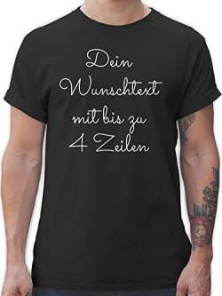 T-Shirt Herren - Aufdruck selbst gestalten - Wunschtext - 3XL - Schwarz - Bedrucken Lassen männer Tshirt schreiben individuellem Druck Shirt vorschau selber drucken für personalisiertes von Geschenk mit Namen personalisiert by Shirtracer