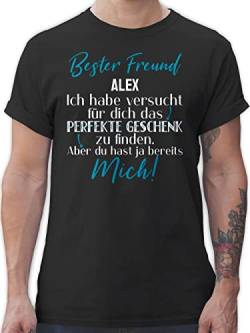 T-Shirt Herren - Beste Freunde Geschenk Kumpel Freund Personalisierte Namen - L - Schwarz - Name Tshirt Bester personalisiertes Gute Guten guter für persoenlich sehr kumpels von Geschenk mit Namen personalisiert by Shirtracer