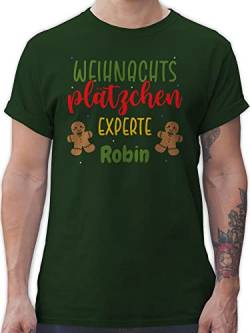 T-Shirt Herren - Weihnachten - Weihnachtsplätzchen Experte - XXL - Dunkelgrün - Shirts männer Frohe Shirt Name Tshirt Weihnachts Tshirts Geschenke Baumwolle zu t vor Mann weihnachtst-Shirt von Geschenk mit Namen personalisiert by Shirtracer