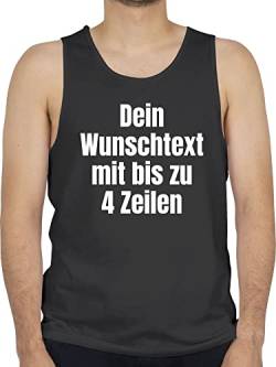 Tanktop Herren Tank Top Männer - Aufdruck selbst gestalten - Wunschtext - M - Schwarz - und Name Text Bedrucken eigenem beschriften Lassen Custom Druck drucken Personalisieren selber Machen von Geschenk mit Namen personalisiert by Shirtracer