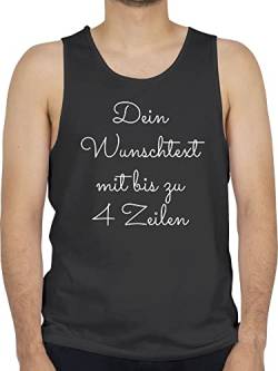 Tanktop Herren Tank Top Männer - Aufdruck selbst gestalten - Wunschtext - XL - Schwarz - selber Machen Text nach Wunsch Bedrucken Lassen Schrift individuellem Druck eigenen Schriftzug Personalised von Geschenk mit Namen personalisiert by Shirtracer