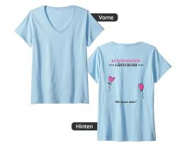 Damen Konfirmation Gästebuch Mädchen Konfirmiert Teenagerin Konfi T-Shirt mit V-Ausschnitt von Geschenk zur Konfirmation Mädchen Geschenkidee