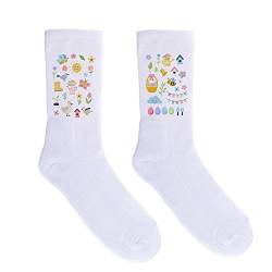 Geschenke 24 Oster-Socken mit Name personalisiert | Geschenkidee zu Ostern | Ostermotiv | Herren | Damen | Kinder | Strümpfe (37-40, Biene) von Geschenke 24