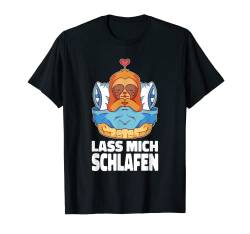 Lass Mich Schlafen Faultier Schlafanzug Nachthemd Pyjama T-Shirt von Geschenke Für Langschläfer & Morgenmuffel