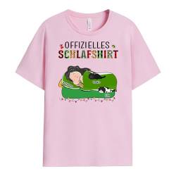 Geschenke Mall Personalisiertes Offizielles Schlafshirt T-Shirt für Katzenbesitzer - Geschenke für Männer, Frauen zu Weihnachten, Geburtstag (Modell #2, Blassrosa) von Geschenke Mall
