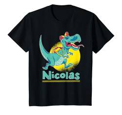 Kinder Nicolas Geschenk Name Dinosaurier T-Shirt von Geschenke für Nicolas