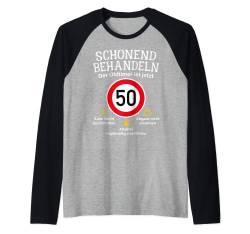 50. Geburtstag Schonend Behandeln Oldtimer Ist 50 Tempo 50 Raglan von Geschenke zum 50. Geburtstag für Männer mit 50