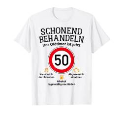50. Geburtstag Schonend Behandeln Oldtimer Ist 50 Tempo 50 T-Shirt von Geschenke zum 50. Geburtstag für Männer mit 50