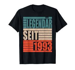 30. Geburtstag Mann 30 Jahre 30.Ehrentag Legendär seit 1993 T-Shirt von Geschenke zum Geburtstag für Männer und Frauen
