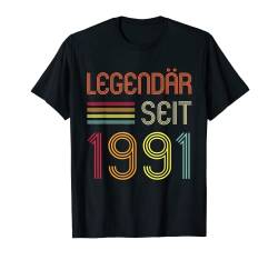 32. Geburtstag Legendär Seit 1991 Geschenk T-Shirt von Geschenke zum Geburtstag