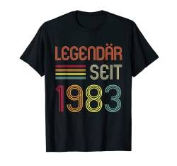 40. Geburtstag Legendär Seit 1983 Geschenk T-Shirt von Geschenke zum Geburtstag