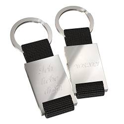 Schlüsselanhänger personalisiert - gestalte Deinen Schlüsselanhänger mit Gravur - Gravur Geschenke Schlüsselanhänger - tolles Geschenk für Freundin, Freund, Oma, Opa oder Mama und Papa von Geschenkfreude