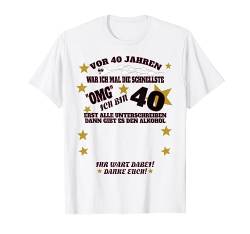 40. Geburtstag Frau und 40. Geburtstag Mann Gästebuch T-Shirt von Geschenkidee 40 Geburtstag Deko als Gästebuch