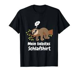 Lustiges Faultier Schlafshirt Fun Schlafanzug spaß Nachthemd T-Shirt von Geschenkideen Lustige Motive mit witzigen Sprüchen