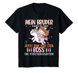 Kinder Einhorn Kindergarten Schulkind 2024 Junge Einschulung 2024 T-Shirt von Geschwisterkind Junge Einschulung Schulanfang 2024