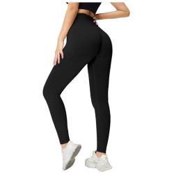 Getervb Sports Leggings Damen High Waist Scrunch Butt Leggings Push Up Seamless Booty Leggings Blickdichte Hose für Gym Yoga Fitness Workout Tights von Getervb