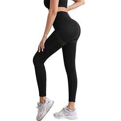 Getervb Sports Leggings Damen High Waist Scrunch Butt Leggings Push Up Seamless Booty Leggings Blickdichte Hose für Gym Yoga Fitness Workout Tights von Getervb